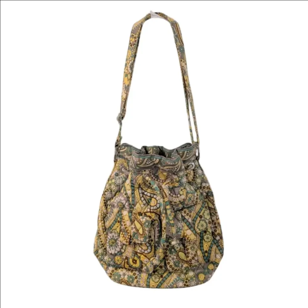 Women's Vera Bradley Shoulder Bag One Size Yellow Teal Paisley